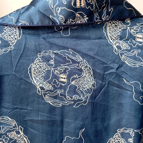 Navy Blue QiGong Silk Top - Picture 14 of 16